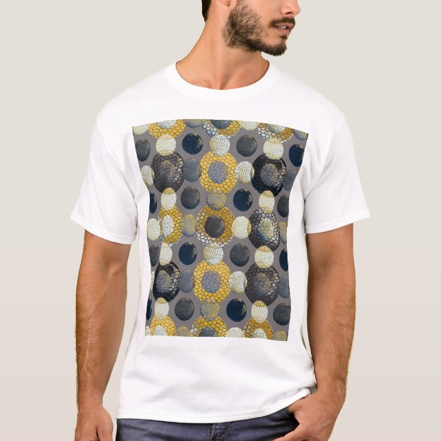 Camiseta Formas Geométricas de abstrato: Aquarela Colorida. (Frente)