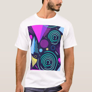Camiseta Formas Geométricas do Estilo Memphis