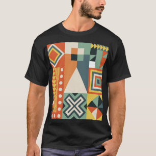 Camiseta Formas geométricas, fundo simples plano.