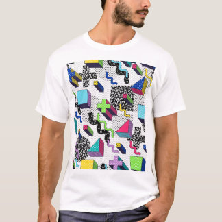 Camiseta Formas geométricas multicolores, padrão retrorrefl