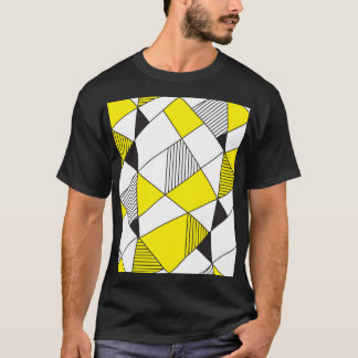 Camiseta Formas Geométricas: Padrão Minimalista Sem Olhos.