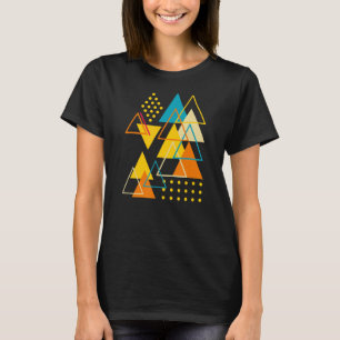 Camiseta Formas Geométricas Triângulos de Vintagem Modernos