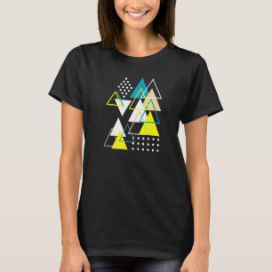 Camiseta Formas Geométricas Triângulos de Vintagem Modernos