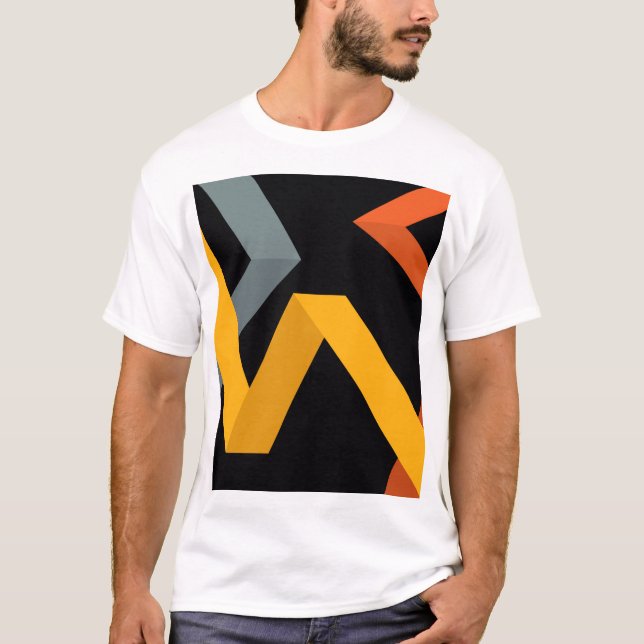 Camiseta Formas gráficas agradáveis, vibrantes, modernas e  (Frente)