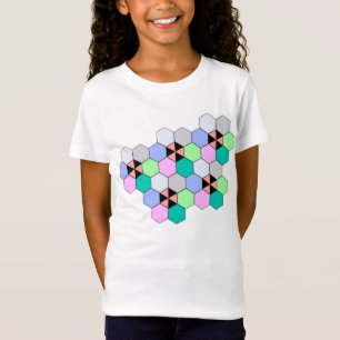 CAMISETA FORMAS HEXAGONAIS COLORIDAS