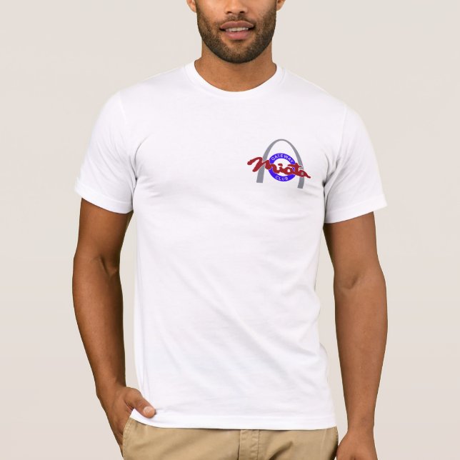 Camiseta Formas impressas pequenas do logotipo dos homens (Frente)