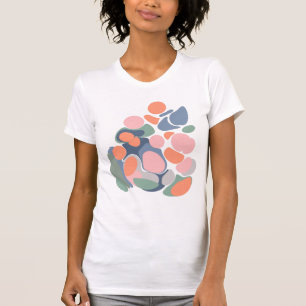 Camiseta Formas Modernas Abstrato Orgânicas Arte em Cor Ter
