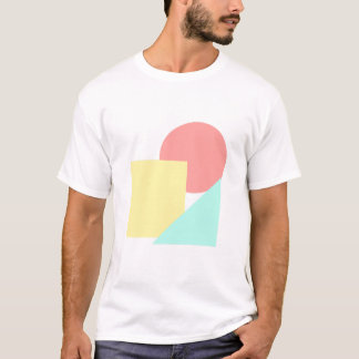 Camiseta Formas Modernas com Círculo, Quadrado e Triângulo