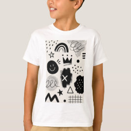 Camiseta Formas Monocromáticas Divertidas