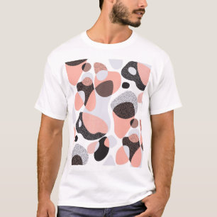 Camiseta Formas naturais: Textura geométrica sem costura.