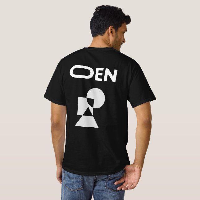 Camiseta Formas opacas abertas (Parte Traseira Completa)