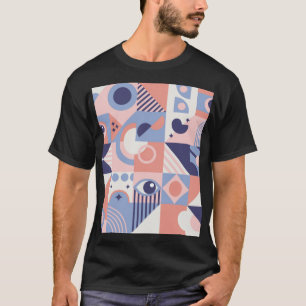 Camiseta Formas Quadradas: Abstrato Geométrico Mosaico Geom