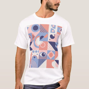 Camiseta Formas Quadradas: Abstrato Geométrico Mosaico Geom