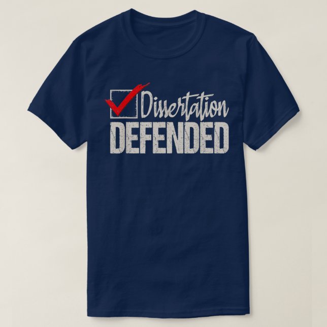 Camiseta Formatação PhD de Formando de Dissertação Defendid (Frente do Design)