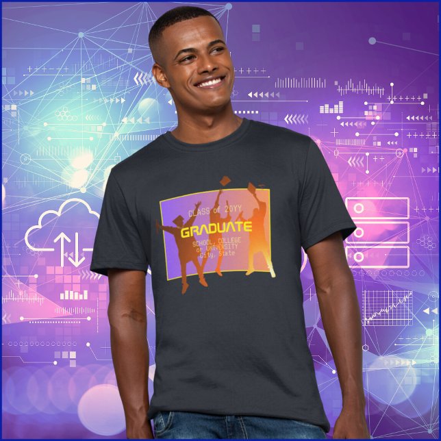 Camiseta Formatação Tecnológica Moderna Sunset Vibrante (Criador carregado)