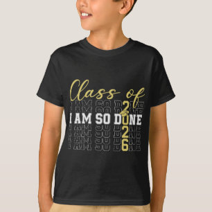 Camiseta Formatura 2026 Estou Tão Cansado Gorro de Graduaçã