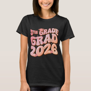 Camiseta Formatura 5ª Série 2026 Graduação Groovy Rosa