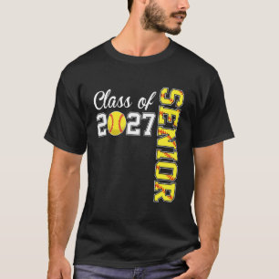 Camiseta Formatura da Turma de 2027 de Softbol Sênior