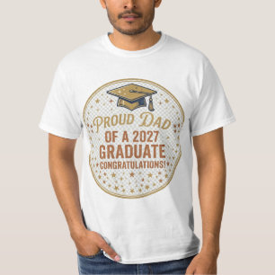 Camiseta Formatura da Turma de 2027 Parabéns Pai Orgulhoso