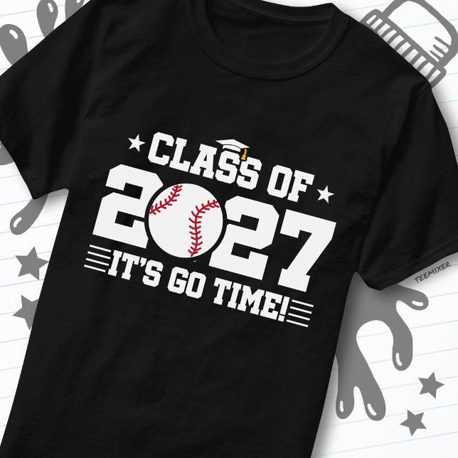 Camiseta Formatura de Beisebol É Hora de Ir Classe Sênior d (Criador carregado)