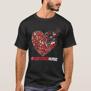 Camiseta Formatura de Enfermeira Registrada Coração Impress