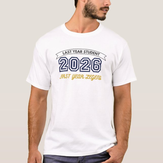 Camiseta Formatura Divertida 2026  - Lendário Aluno do Últi (Frente)