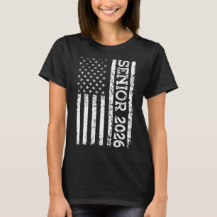 Camiseta Formatura do Ensino Médio de 2026 Bandeira Patriót
