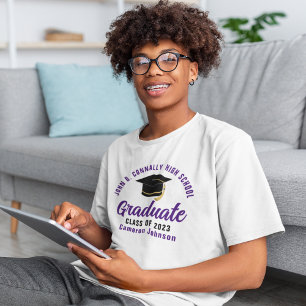 Camiseta Formatura Personalizada de Roteiro Roxo