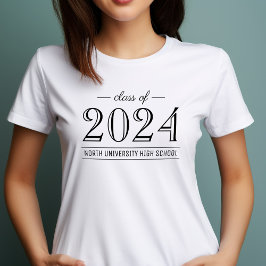 Camiseta Formatura Personalizada Preto e Branco 2022 Elegan