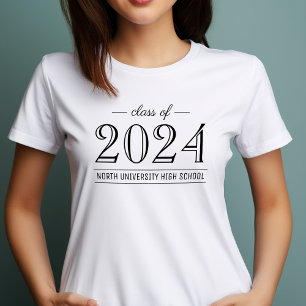 Camiseta Formatura Personalizada Preto e Branco 2022 Elegan