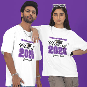 Camiseta Formatura Personalizada Roxa da Turma de 2026