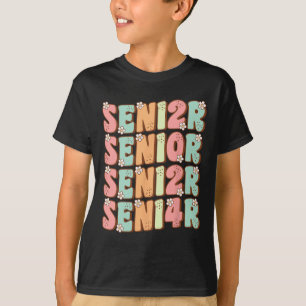 Camiseta Formatura Sênior Fofa Groovy Turma Sênior De 2024 