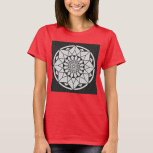 Camiseta Formigueiro de Star Mandala preto e branco