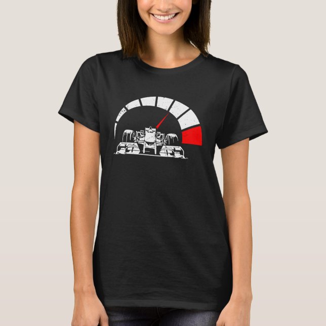 Camiseta Formula Car  Speedometer Formula Racing Speed Car  (Frente)