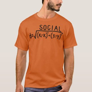 Camiseta Fórmula de Distância Social Azul Claro