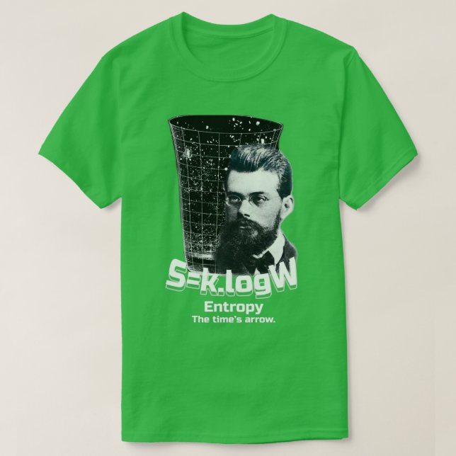 Camiseta Fórmula de Entropia Boltzmann Física Teórica e (Frente do Design)