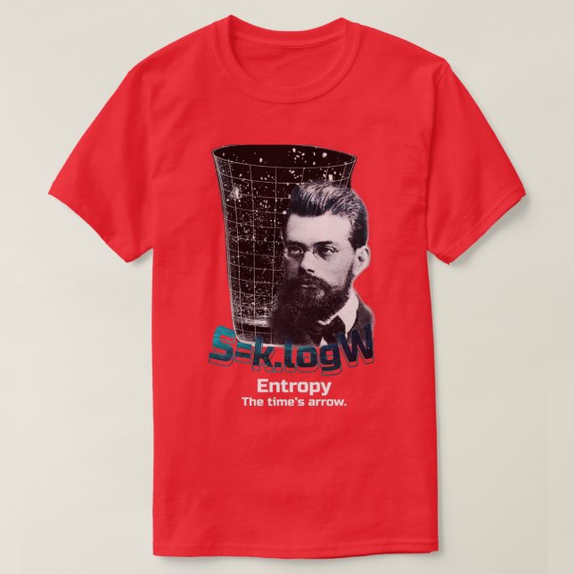 Camiseta Fórmula de Entropia Boltzmann Física Teórica e (Frente do Design)