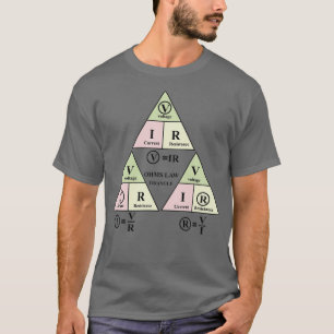 Camiseta Fórmula de lei de ohms elétrico Triângulo para ele