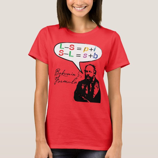 Camiseta Fórmula de Mikhail Bakunin (Liberty−Socialism. (Frente)