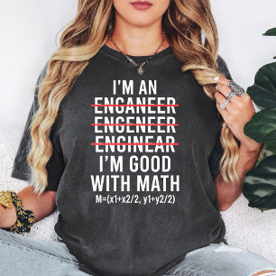 Camiseta Fórmula do Ponto Médio de Matemática de Engenheiro