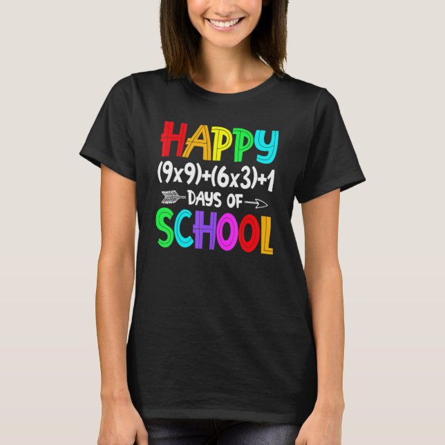 Camiseta Fórmula Matemática 100 Dias De Escola  Professor D (Frente)