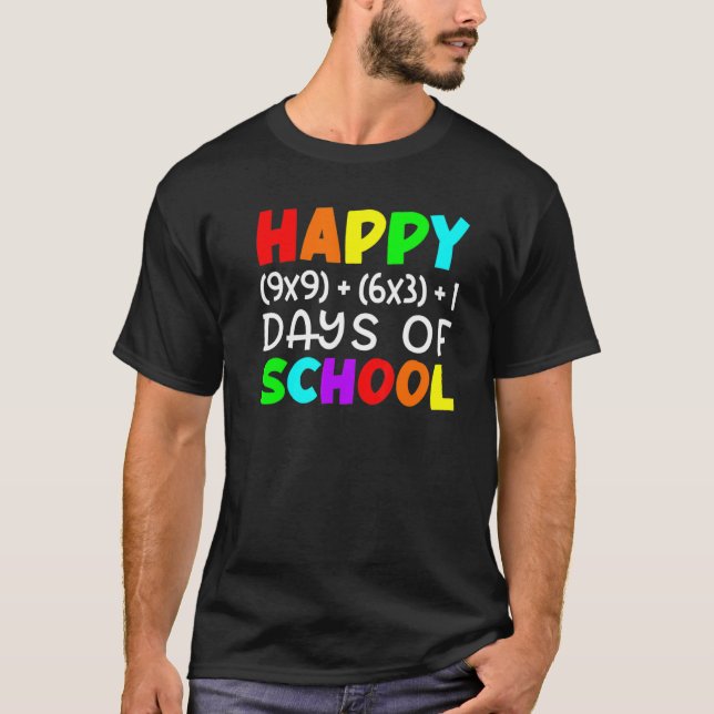 Camiseta Fórmula Matemática 100 Dias De Escola Professor De (Frente)