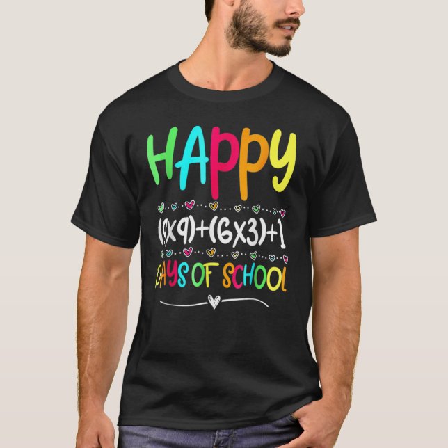 Camiseta Fórmula Matemática 100 Dias De Menina Professora (Frente)