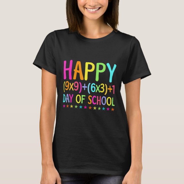 Camiseta Fórmula Matemática 100 Dias De Menina Professora (Frente)