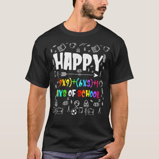 Camiseta Fórmula Matemática 100 Dias De Menina Professora (Frente)