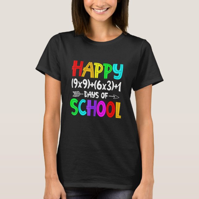 Camiseta Fórmula Matemática 100 Dias De Professora De Matem (Frente)