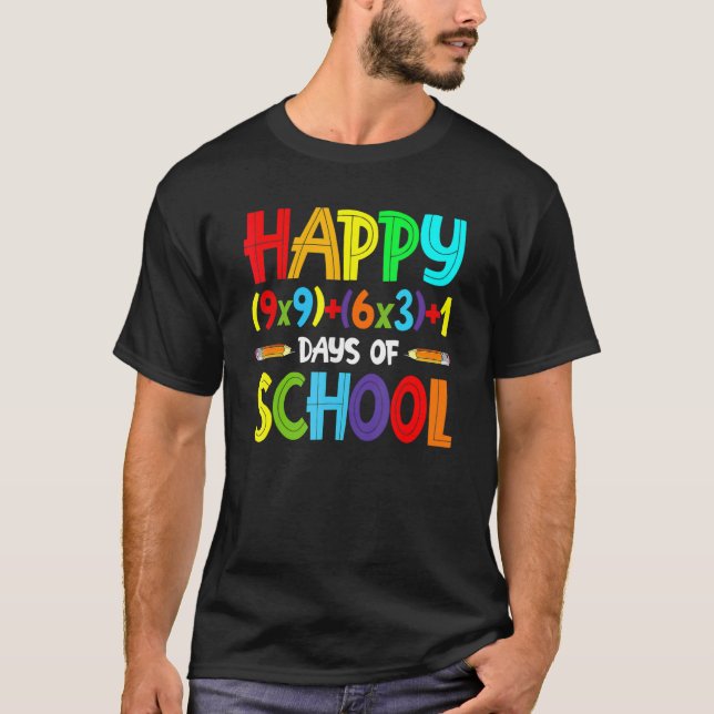 Camiseta Fórmula Matemática 100 Dias De Professora De Matem (Frente)
