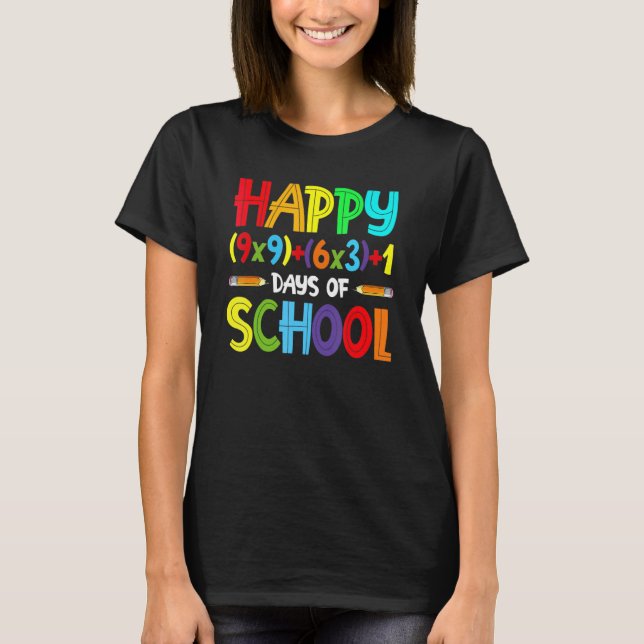 Camiseta Fórmula Matemática 100 Dias De Professora De Matem (Frente)
