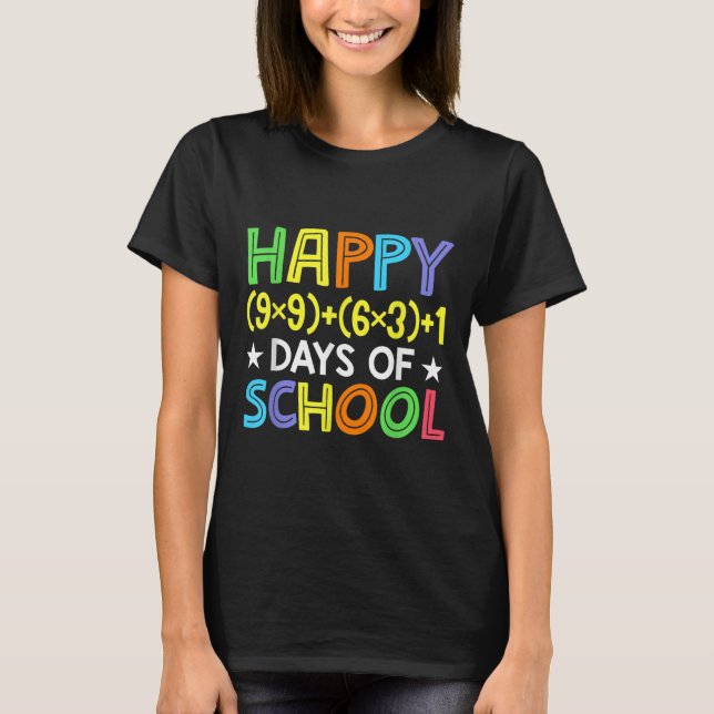 Camiseta Fórmula Matemática 100 Dias De Professora Engraçad (Frente)