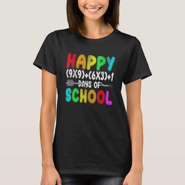 Camiseta Fórmula Matemática 100 Dias De Professores De Ofer (Frente)